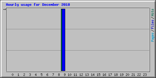 Hourly usage for December 2010