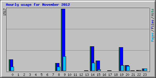 Hourly usage for November 2012